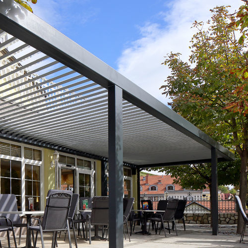 Wall-mounted pergola - SL 240/60 - Soltec - self-supporting / metal / aluminium