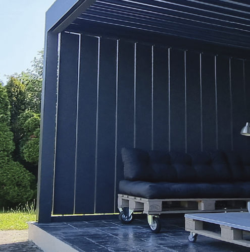 Louvered screening - E300 - Soltec - aluminum / metal look