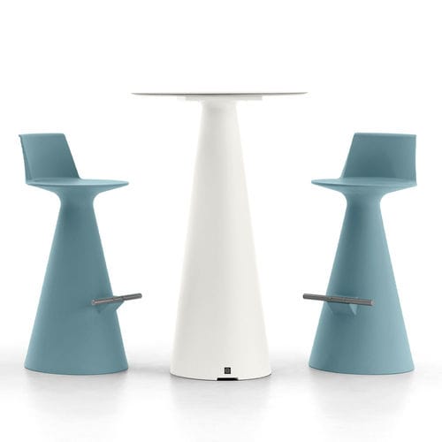 Contemporary stool - LIRA - Lyxo Design - polyethylene / polyethylene base / central base