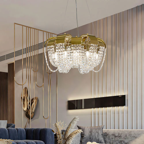 Pendant lamp - BELISAMA - K-LIGHTING - stainless steel / crystal / contemporary