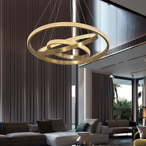 Contemporary chandelier - LINE FRÉIA - K-LIGHTING - aluminum / acrylic / commercial