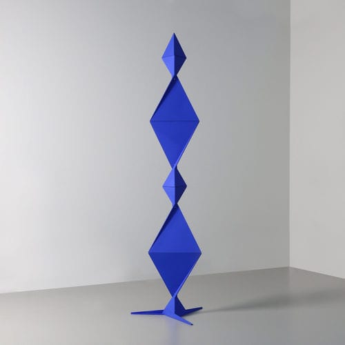 Steel sculpture - Arizona Needle - TOM FAULKNER - COR-TEN® steel / free-standing / blue