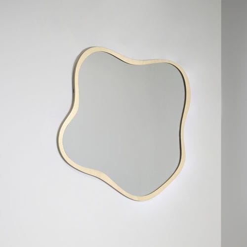 Wall-mounted mirror - Lily - TOM FAULKNER - contemporary / steel / bronze
