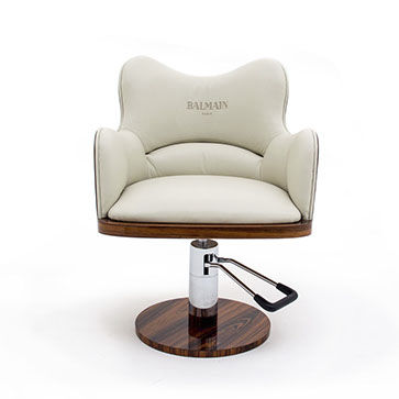 Synthetic leather beauty salon chair - BALMAIN styling chair - arianeske - with hydraulic pump / white / commercial