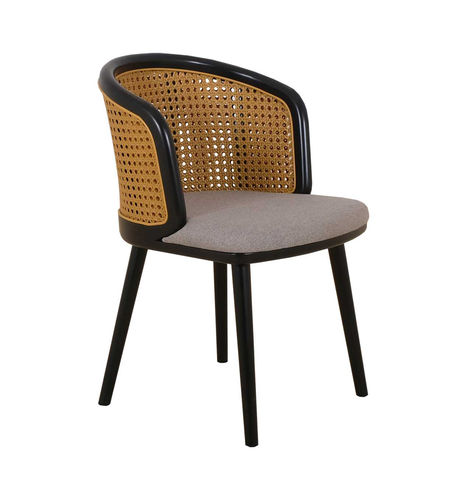 Contemporary dining chair - SCARLETT - Ezeis - indoor / rattan / polyester