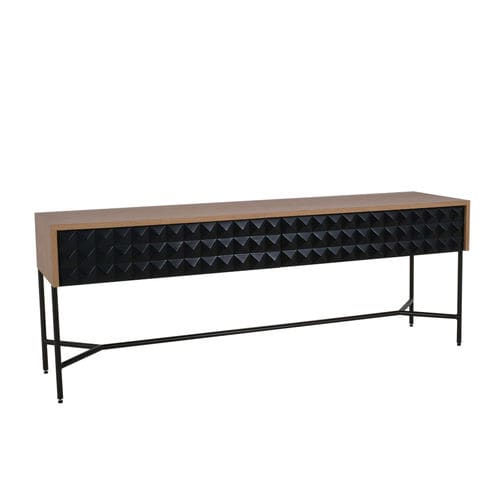 Contemporary sideboard table - HAILEY - Ezeis - solid wood / metal base / rectangular