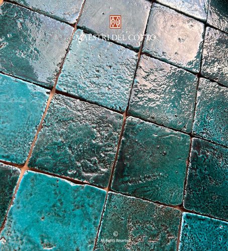 Indoor wall-covering - COTTO SMALTATO SMERALDO QUADRA - MAESTRI DEL COTTO - terracotta / high-gloss / enameled
