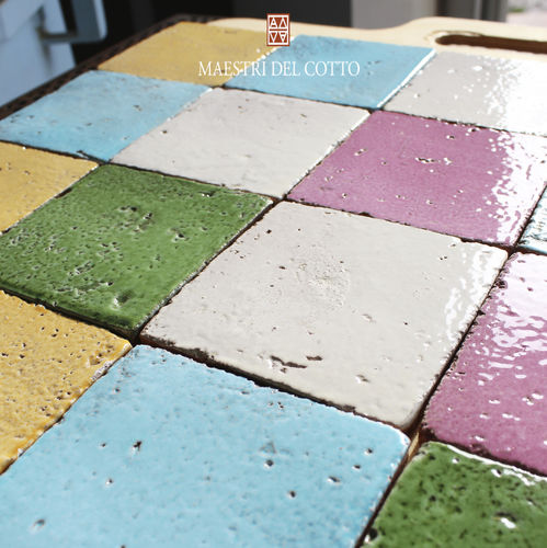Terracotta tile - COTTO SMALTATO SAINT-TROPEZ - MAESTRI DEL COTTO - high-gloss / enameled / indoor