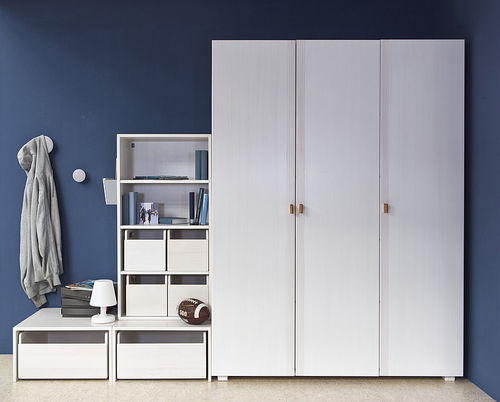 Contemporary wardrobe - DE BREUYN - solid wood / beech / with swing doors