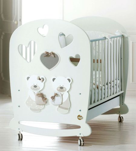 Contemporary baby bed - BON BON - Baby Expert - on casters / wooden