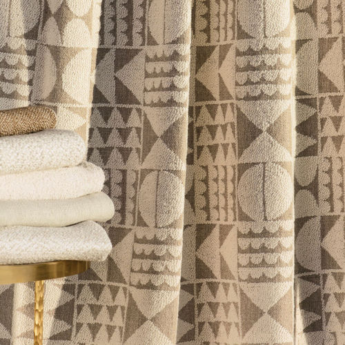 Upholstery fabric - TIBOURG - MISSIA - for curtain / geometric pattern / cotton