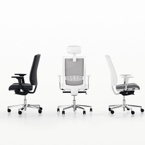 Contemporary office armchair - LEX - Milani - mesh / with headrest / high-back