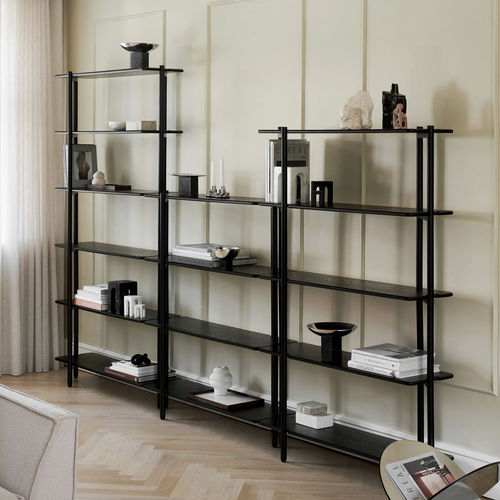 Free-standing bookcase - Invi - Gejst - modular / contemporary / oak