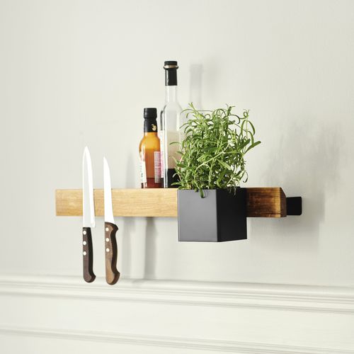 Wall-mounted shelf - FLEX - Gejst - contemporary / oak / steel
