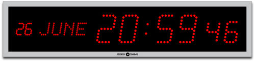 Contemporary clock - LEDICA® REVERSO 10.M.S - Gorgy Timing - ceiling mounted / digital / aluminum