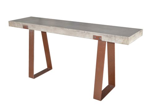 Industrial design sideboard table - VAULT - greenstone co ltd - metal / concrete / rectangular
