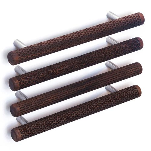 Door pull handle - ETCHED - Tantalus Design Inc. - wooden / contemporary