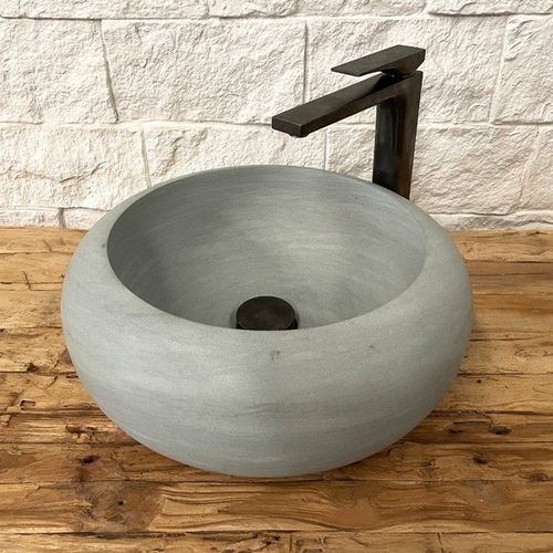 Countertop washbasin - AQUA - ARRELART - stone / customizable / custom