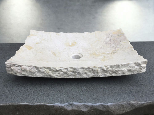 Countertop washbasin - SUNNY - ARRELART - marble / customizable / custom