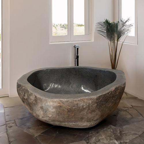 Free-standing bathtub - BANY5 - ARRELART - for homes / natural stone / contemporary