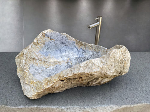 Countertop washbasin - ASIA - ARRELART - marble / handmade / organic