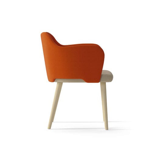 Contemporary armchair - BLITZ - ARTE & D SRL - leather / fabric / commercial