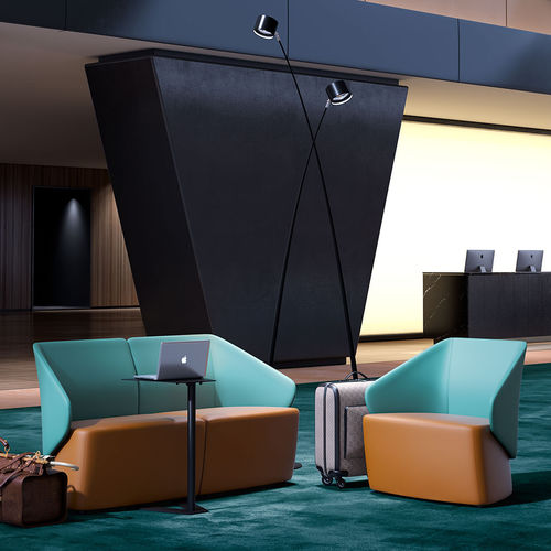 Modular upholstered bench - IKEBANA Edi & Paolo Ciani Design - ARTE & D SRL - contemporary / fabric / leather