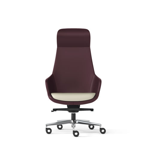 Contemporary office armchair - METROPOLITAN Edi & Paolo Ciani Design - ARTE & D SRL - synthetic leather / leather / fabric