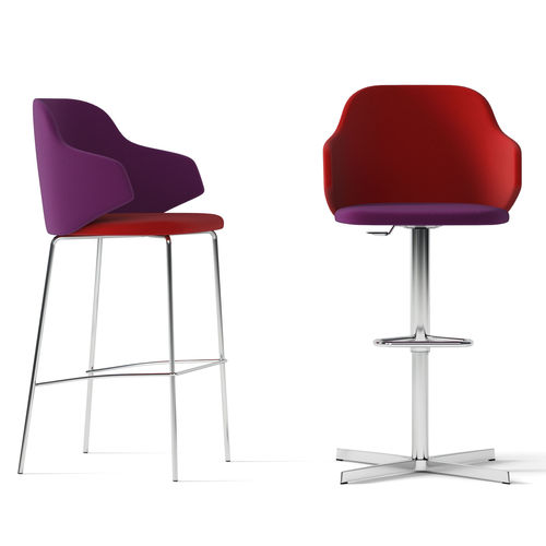 Contemporary bar chair HOST ARTE & D SRL chrome steel / polished