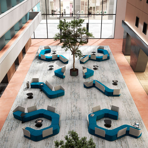 Modular upholstered bench - IKEBANA - ARTE & D SRL - contemporary / fabric / leather