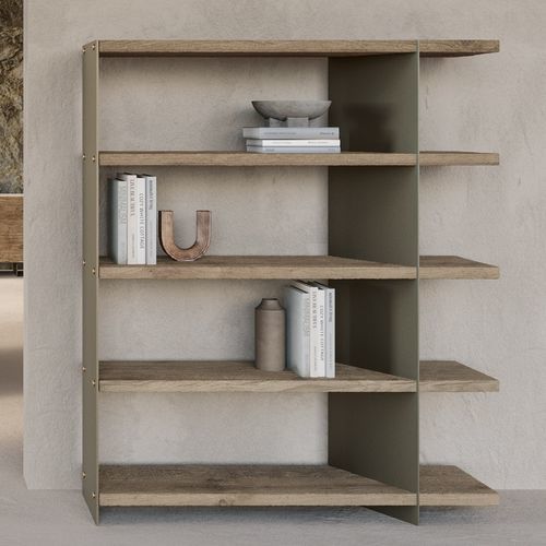 Free-standing bookcase - Graft  - Nature Design - contemporary / oak / American walnut