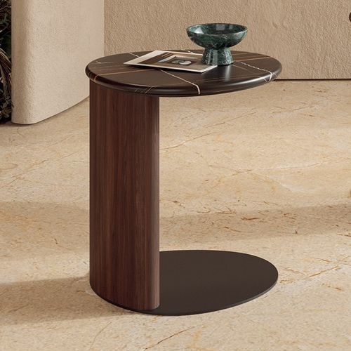Contemporary side table - Drop - Nature Design - glass / ceramic / marble