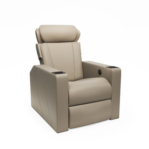 Fabric cinema seating - OPUS ZERO WALL - FERCO SEATING SYSTEMS M SDN BHD - leather / commercial / black