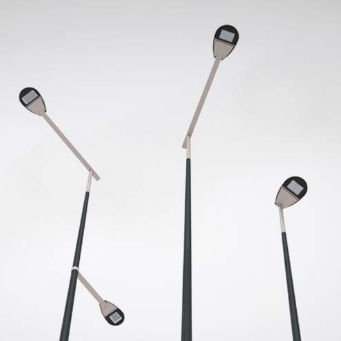 Urban pole light - LAFOGLIA - Ghisamestieri - contemporary / metal / LED