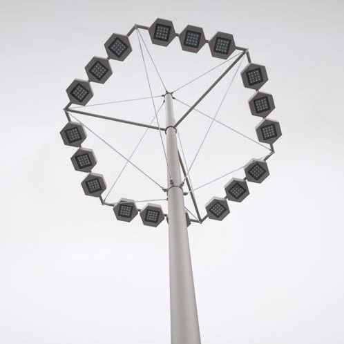 Lighting pole - ESA - Ghisamestieri - steel / stainless steel