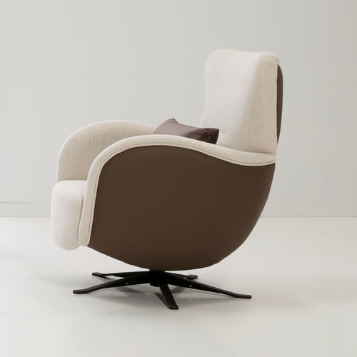 Contemporary armchair - Mariposa - Raga - fabric / leather / synthetic leather