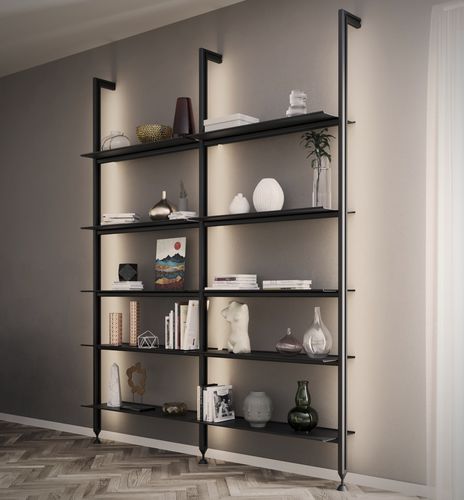 Wall-mounted shelf - IO-L - Damiano Latini srl - modular / contemporary / aluminum