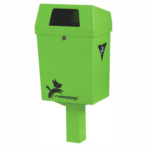 Dog trash can - NOVO : 1002-10 - ROBI AG - floor-standing / aluminum / with bag dispenser