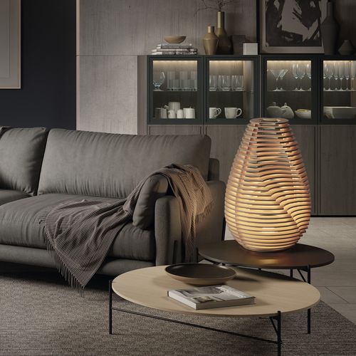 Table lamp - TWIST h637 - Novolux Lighting - beech / contemporary / corded