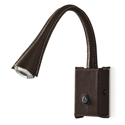 Original design wall light - 955A-L0102A-14 - Novolux Lighting - indoor / steel / leather