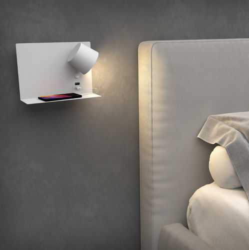 Contemporary wall light - SERENE LEFT - Novolux Lighting - indoor / steel / methacrylate