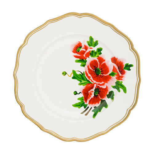Round plate - FIORE FRANCESE - BITOSSI HOME - ceramic / commercial / floral