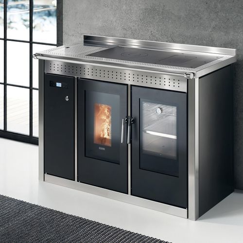 Pellet range cooker - SMART 120 - Klover - 1 burner / 1 oven / manuel clean