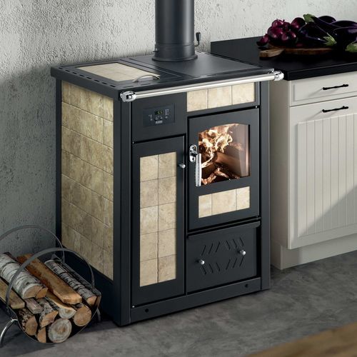 Wood boiler stove - TERMOSTUFA TS-TSP - Klover - 20 kW...50 kW / free-standing / contemporary