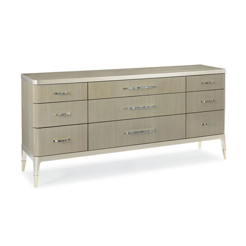 Contemporary chest of drawers - ALL DRESSED UP - CARACOLE - lacquered wood / rectangular / with drawer