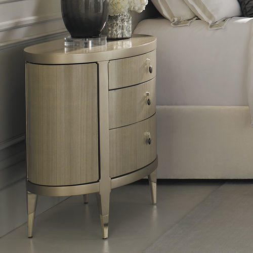 Contemporary bedside table - A DREAM COME TRUE - CARACOLE - lacquered wood / wood veneer / lacquered wood base