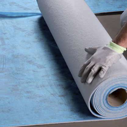 Panel sound-absorbing underlay - MAPESILENT - MAPEI GB - roll / asphalt / polyester