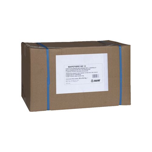 Polypropylene fiber reinforcing fiber - MAPEFIBRE NS12 - MAPEI GB - for flooring / for pipes / for concrete
