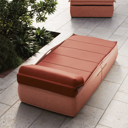 Design sun lounger - SOLARIS - Disenia - fabric / metal / for outdoor use