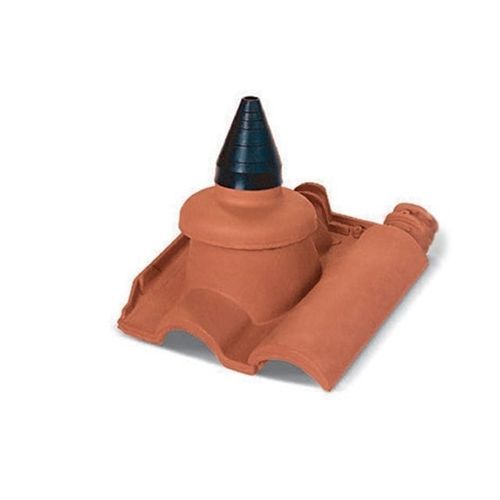 Special roof tile - PLUS AERIAL HOLDER SYSTEM - Fornace laterizi Vardanega Isidoro srl - clay / small / ocher